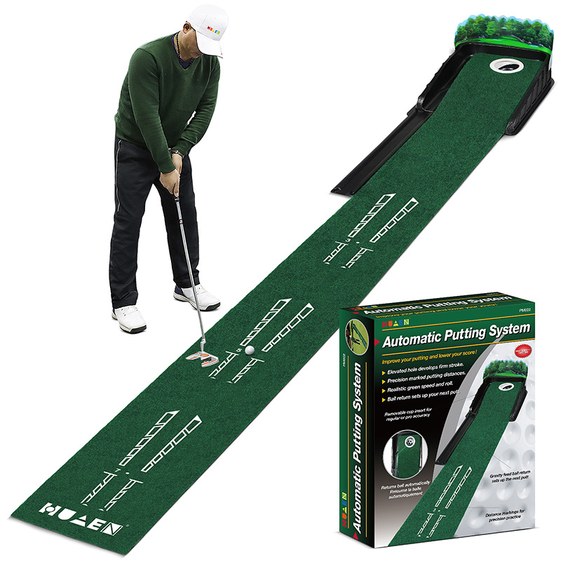 Golf Equipment Gifts - ゴルフパッティング練習器具 ゴルフ練習用品 室内および屋外パッティング練習マット ベルベットブランケットセット トレーナーギフト