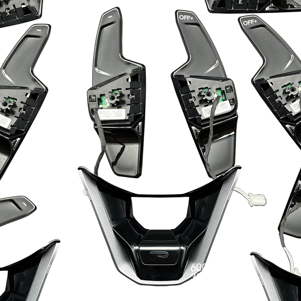 Golf Equipment Logos - フォルクスワーゲン ゴルフ 8 GTI MK8用ステアリングホイールフレームパドル、新型Rロゴ、シフトパドル搭載、アクセサリー、プラグアンドプレイ