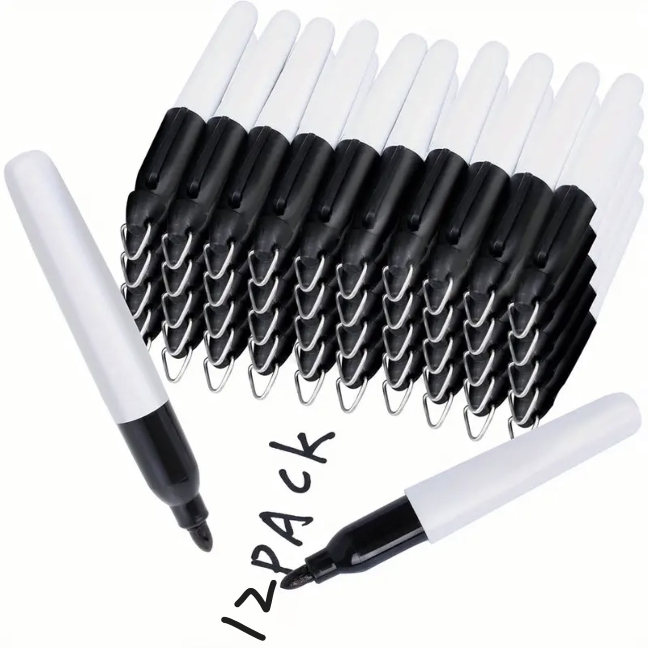 Golf Equipment And Accessories - 12本入りゴルフマーキングペン ミニ永久マーカー 三角鉄フック付き - 防水速乾ペン ゴルフボール＆屋外使用向け
