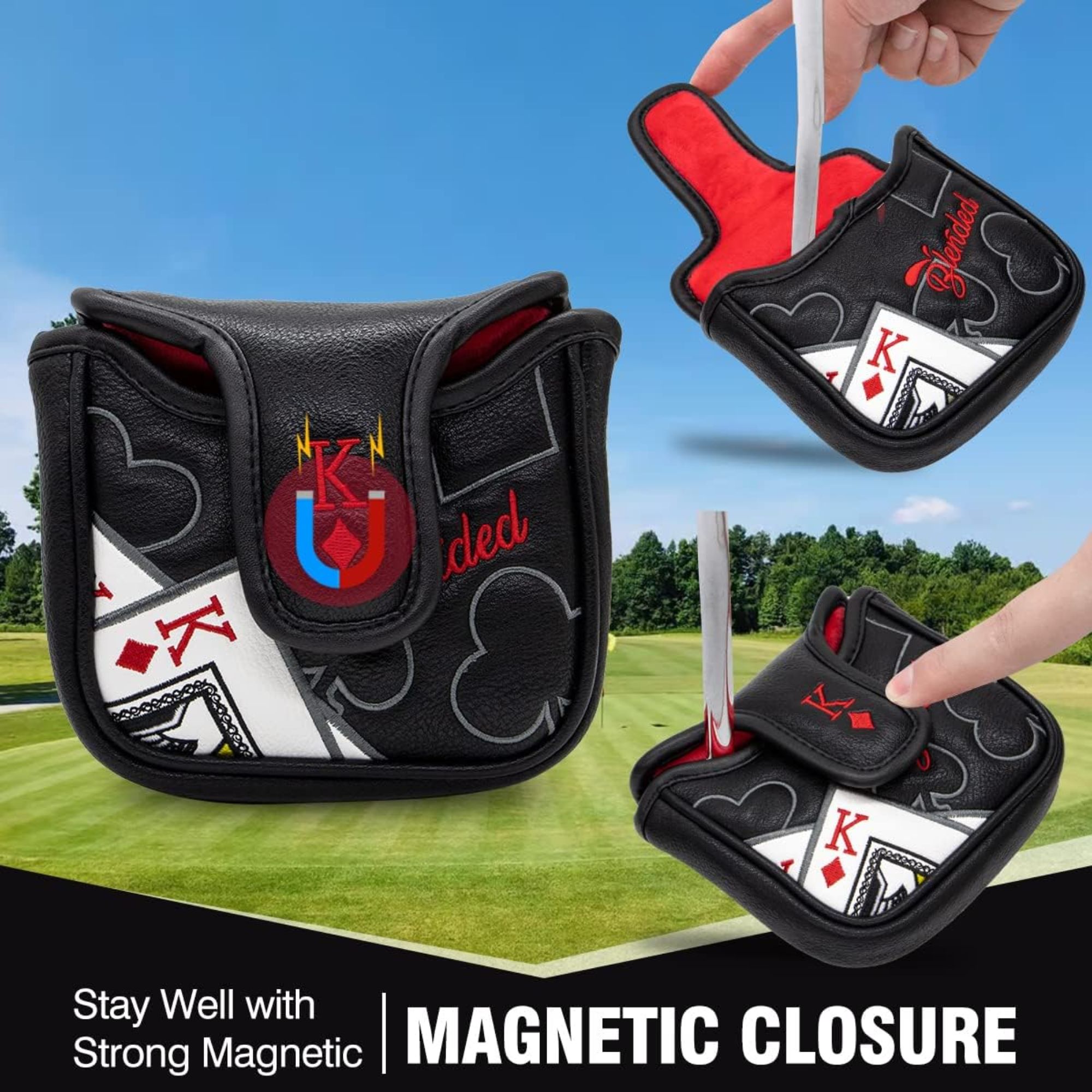 キング・オブ・ハーツ刺繍入りマレットパター、ほとんどのブラン - Golf Equipment And Accessories のレビューと価格