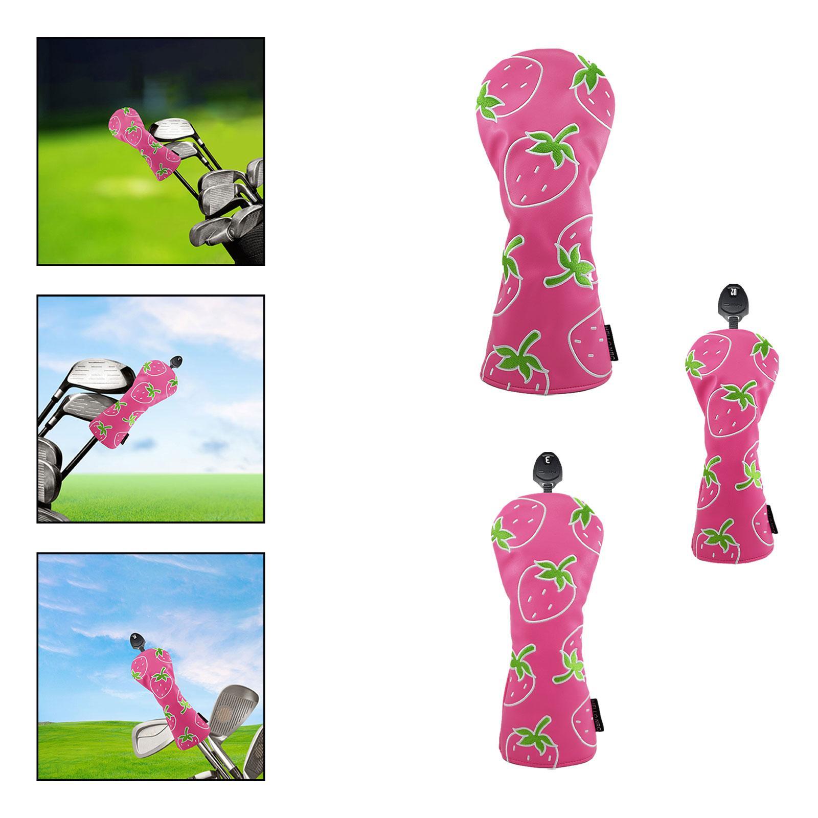 イチゴプリント木製ヘッドカバープロテクター機器ゴルファーギフ - Golf Equipment Gifts のレビューと価格
